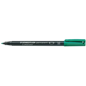 317 Lumocolor Permanent Pen 1.0MM Medium Tip - Green (Pack-10)