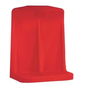 Heavy-Duty Red Plastic Fire Extinguisher Stand for Two Extinguishers - 750 x 620 x 300mm