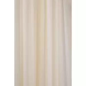 Plain Ivory Textile Shower Curtain - Croydex