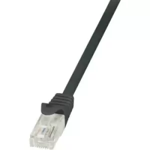LogiLink CP2053U RJ45 Network cable, patch cable CAT 6 U/UTP 2m Black incl. detent