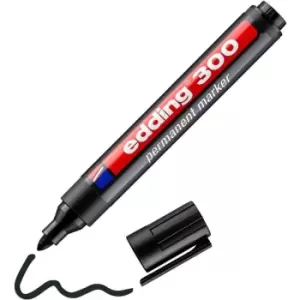 300 Permanent Marker Pen - Black - Round Tip 1.5-3mm - Black - Edding