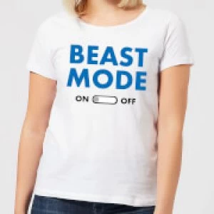 Beast Mode On Womens T-Shirt - White - 4XL