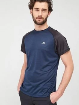 Trespass Bagruff T-Shirt, Navy/Grey, Size L, Men