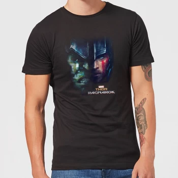 Marvel Thor Ragnarok Hulk Split Face Mens T-Shirt - Black - 5XL