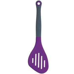 KitchenCraft Colourworks Silicone Slotted Turner - Purple