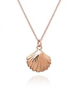 By River By River Rose Gold Plated Sterling Silver Happy As A Clam Pendant Necklace