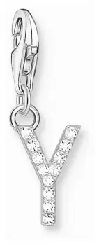 Thomas Sabo 1962-051-14 Charm Pendant Letter Y With White Jewellery