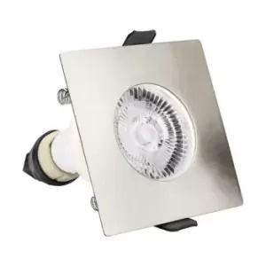 Integral EvoFire Fire Rated Low Profile Fixed Square Downlight - Satin Nickel