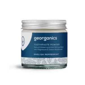 Georganics Whitening Toothpowder - Peppermint 60ml (2 minimum)