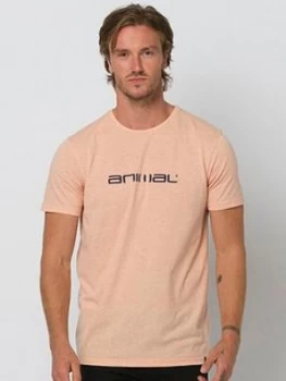 Animal Marrly Graphic Short Sleeve T-Shirt - Coral
