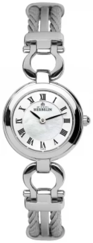 Michel Herbelin Womens Steel Cable Bracelet 17422/B29 Watch