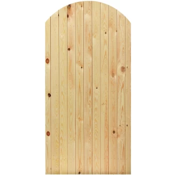 JB Kind Arched Top Unfinished Natural Pine External Wooden Gate - 1829mmx915mm (72x36 inch) Softwood POAG915