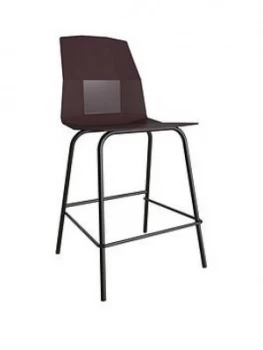 Cosmoliving By Cosmopolitan Riley Molded Counter Stool- Burgundy