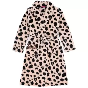 Barbie Womens/Ladies Leopard Print Dressing Gown (XL) (Black/Brown)