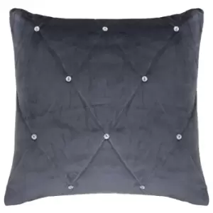Riva Home Diamante Cushion Cover (55x55cm) (Pewter)