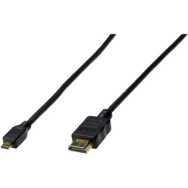 Digitus HDMI Cable HDMI-A plug, HDMI-Micro-D plug 2m Black AK-330109-020-S gold plated connectors HDMI cable AK-330109-020-S
