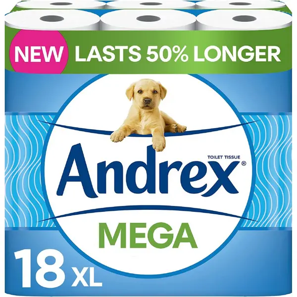 Andrex Classic Clean Mega 18 Toilet Rolls