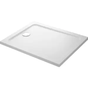 Mira Flight Low Rectangular Shower Tray 1400 x 800mm in White Acrylic Stone Resin
