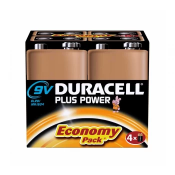 Duracell Plus Power 9V 4 Pack