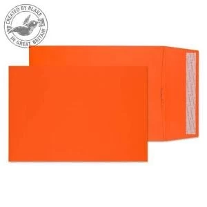Blake Creative Colour C4 Peel and Seal Pocket Envelopes Pumpkin Orange