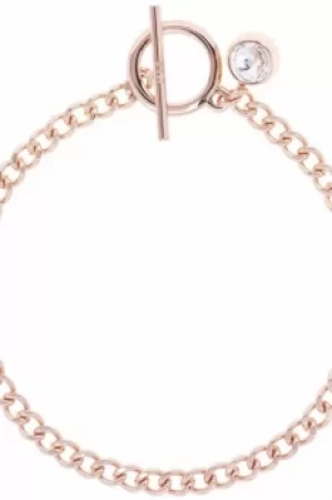 Ladies Karen Millen Rose Gold Plated Quantum Crystal T Bar Bracelet KMJ1005-24-02