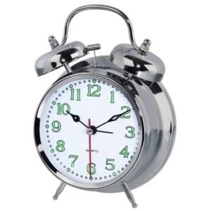 Hama Nostalgia Alarm Clock 12.5 x 6.5 x 17cm Silver, One Size