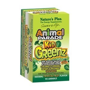 Natures Plus Animal Parade KidGreenz Childrenamp39s Chewable with Whole Food Concentrates 90 Tabs