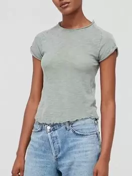 Free People Be My Baby Tee - Washed Army
