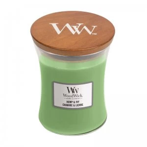 WoodWick Hemp and Ivy Medium Jar Candle 275g