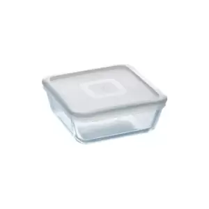 Pyrex Cook & Freeze Glass Square Dish with Plastic Lid, 20x20cm