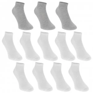 Donnay Trainer Socks 12 Pack Childrens - White