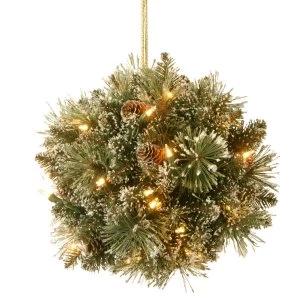 National Tree Company Glittery Bristle Pine Kissing Ball