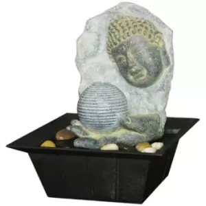 Techstyle Buddha Plaque Tabletop Indoor Fountain / Water Feature With Pebbles