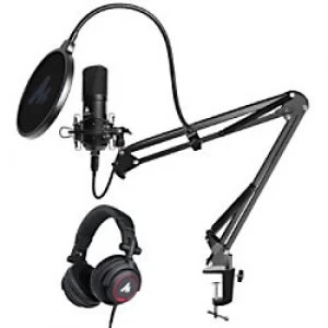 Maono Podcasting Microphone Studio Headphones Kit