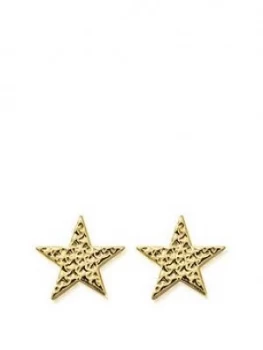 Chlobo Chlobo Sterling Silver Gold Plated Sparkle Star Stud Earrings