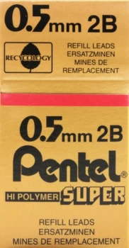 Pentel Leads 0.5mm Tube12 2b C505 - 12 Pack