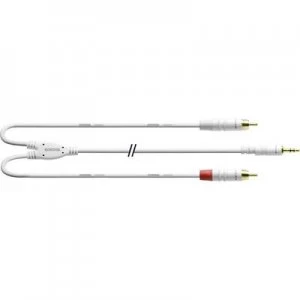 Cordial Audio/phono Adapter cable [1x Jack plug 3.5mm - 2x RCA plug (phono)] 3m White
