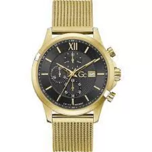 Gc Black and Gold 'Executive' Chronograph Watch - y27008g2mf