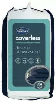 Silentnight Coverless 10.5Tog Navy Duvet &Pillowcase- Double
