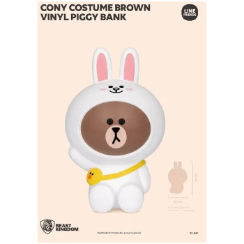Beast Kingdom Line Friends Vinyl Piggy Bank - Brown (Cony Costume)