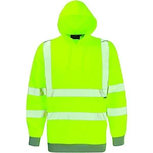 Dickies High Visibility Hooded Sweatshirt Yellow Large