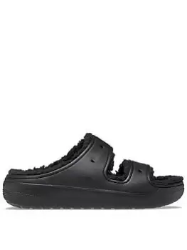 Crocs Classic Cozzzy Sandal - Black/black, Black, Size 5, Women