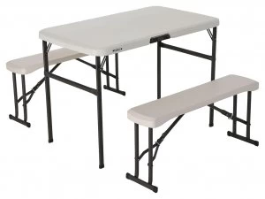 Lifetime Picnic Table with Benches Almond