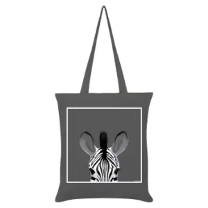 Inquisitive Creatures Zebra Tote Bag (One Size) (Grey)