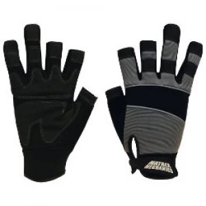 Polyco Gloves Leather Size 8 Black Grey
