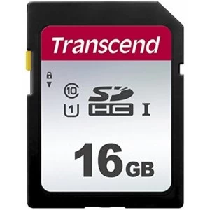Transcend SDHC 300S 16GB, 16GB, SDHC, Class 10, NAND, 95 MB/s, 10 MB/s