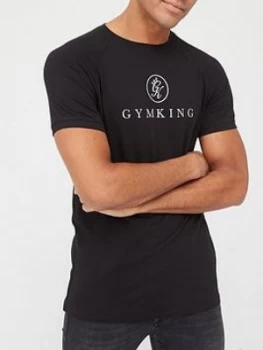 Gym King Sport Pro Brand Carrier T-Shirt - Black, Size 2XL, Men