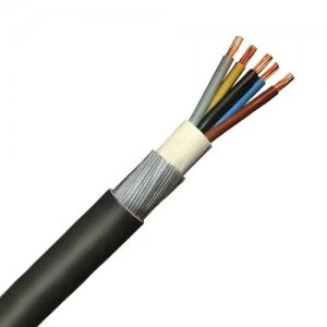 Zexum 1.5mm 5 Core 23A Brown Black Grey Blue Green Yellow 6945X Steel Wire Armoured SWA Outdoor Mains Power Cable - 50 Meter