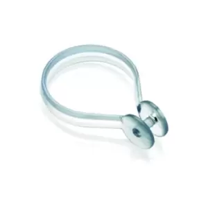 Croydex Shower Curtain Button Rings (Pack of 12) (33mm) (Clear) - Clear