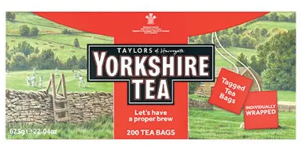 Yorkshire Tea Tagged & Enveloped 200x Tea Bags